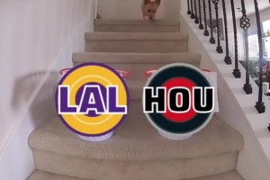 G1湖人先下一城！此前网红小狗预测：湖人4-3淘汰火箭